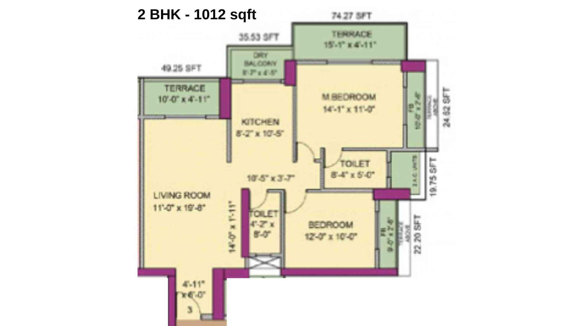 Newa-Bhakti-Park-Floor-Plan-A-B-Wing-Odd-2-BHK-1012-sqft