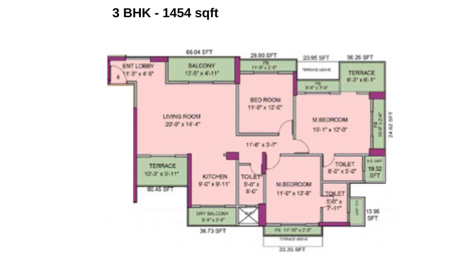 Newa-Bhakti-Park-Floor-Plan-A-B-Wing-Odd-3-BHK-1454-sqft